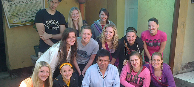 volunteers with country coordinator