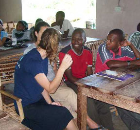 Rural School teaching in Tanzania