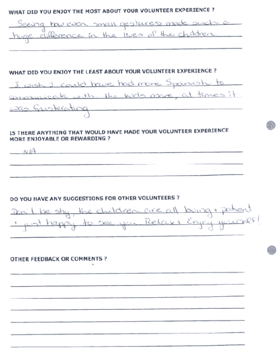 Volunteer in Peru Reviews- Alyson Hurray2