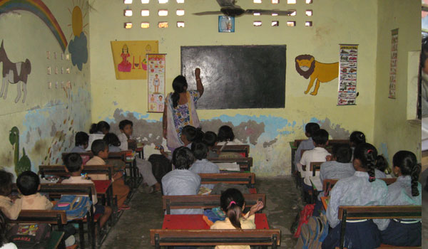 rural indian class room