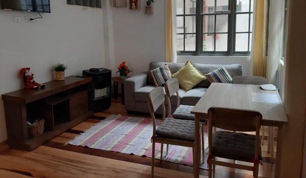 sitting room for volunteer in peru host family