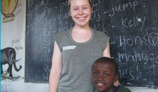 volunteer helping in teaching